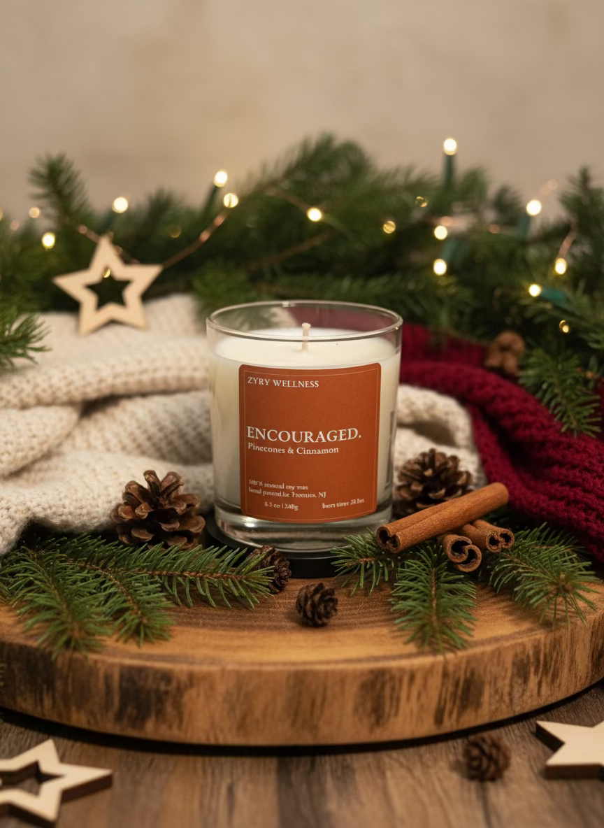 Encouraged β Pinecones & Cinnamon Candle