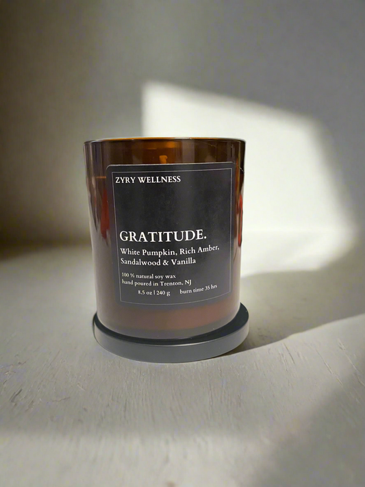 Gratitude- White Pumpkin, Rich Amber, Sandalwood, Vanilla