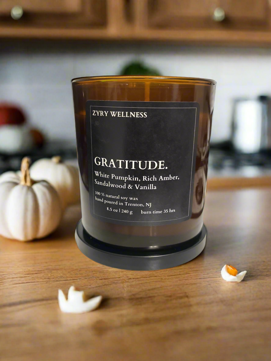 Gratitude- White Pumpkin, Rich Amber, Sandalwood, Vanilla
