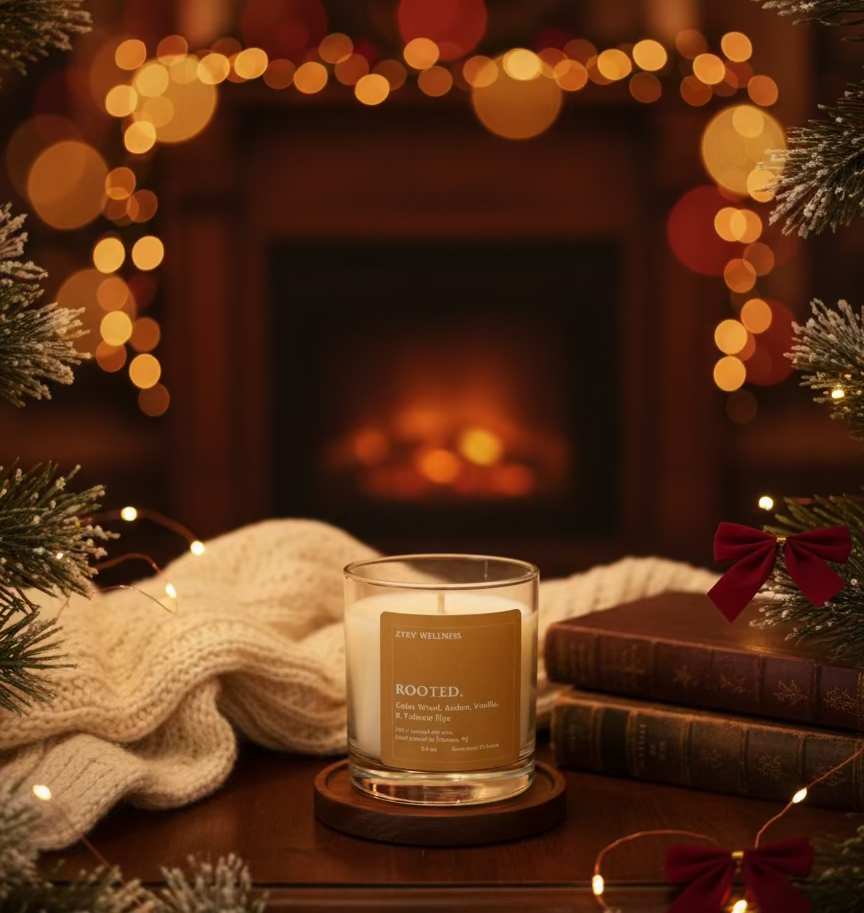 Rooted – Cedarwood, Amber, Vanilla & Tobacco Pipe Candle