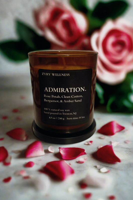 Admiration- Rose Petals, Clean Cotton, Bergamot, & Amber Sands